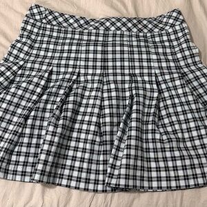 H&M Blue & Black Plaid Skirt